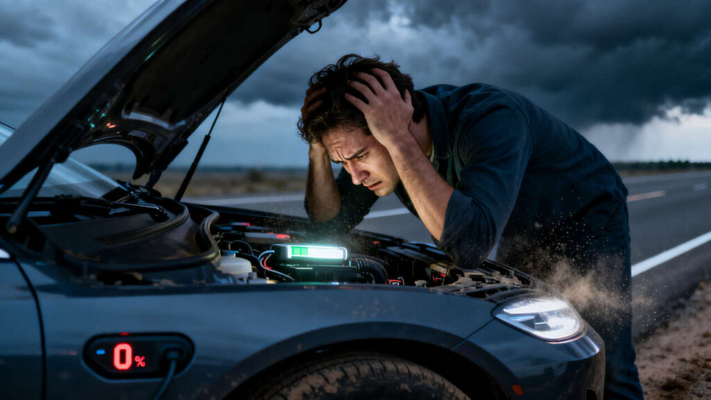 Electric car: is it safe to drive with 0% battery ?